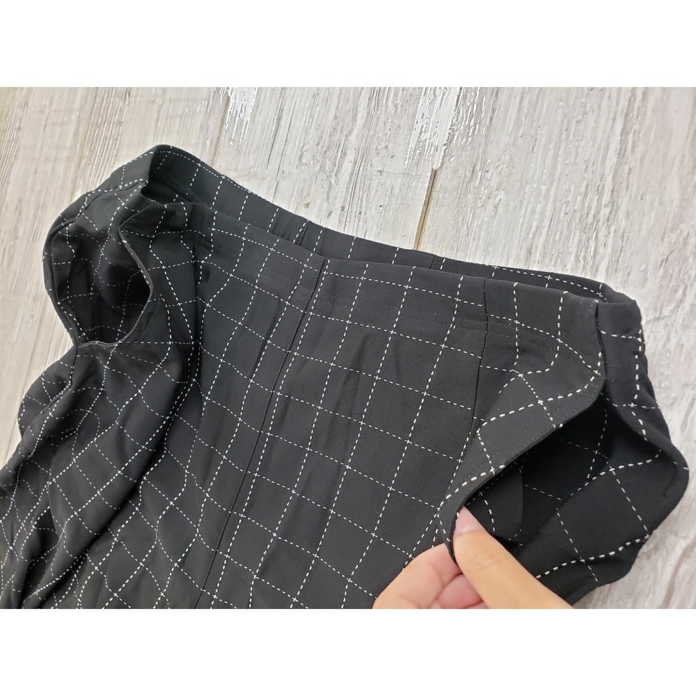 Rundholz Black Label Pants Balloon Cropped Black and White Check Grid XL NWT - Picture 4 of 14